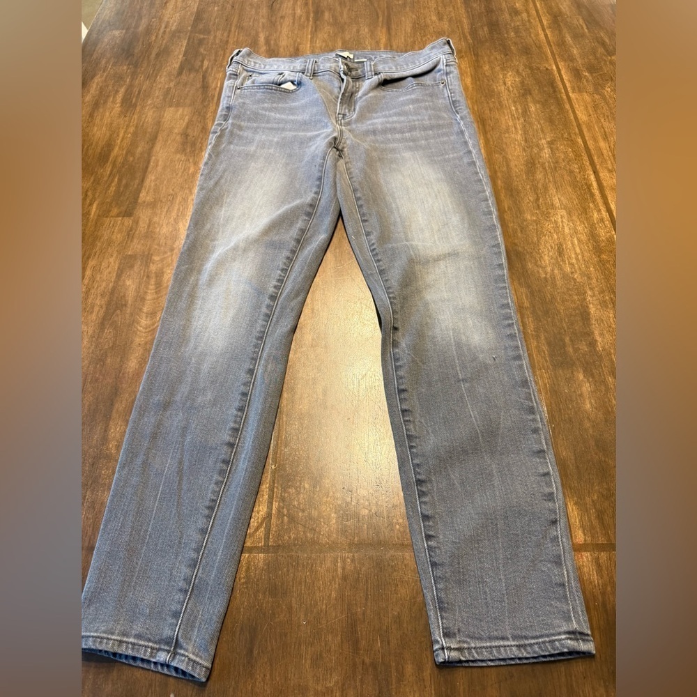 J Crew Jeans Woman’s SZ 28 Grey Straight Leg Stretch Mid Rise Casual Preppy